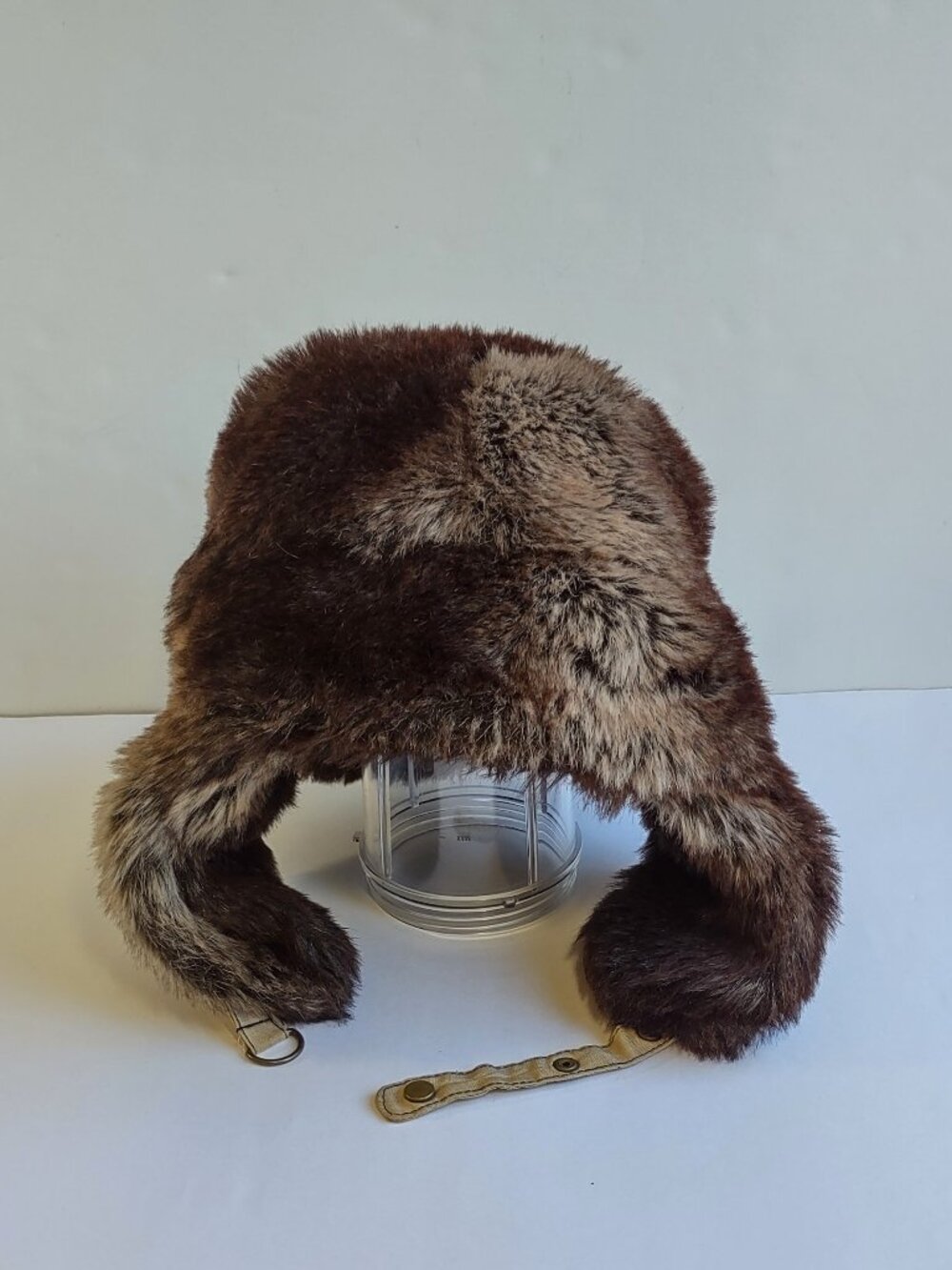 Faux Fur Trapper Hat H&M Apres Ski Brown/Black Gritty Boho Festival Rave